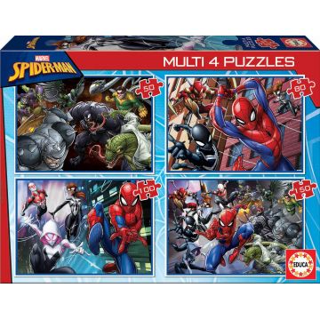 Puzzle Educa 4 in 1 - Spiderman