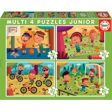Puzzle Educa 4 in 1 - Sports