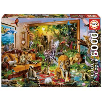 Puzzle Educa 6000 de piese - Invazie in dormitor