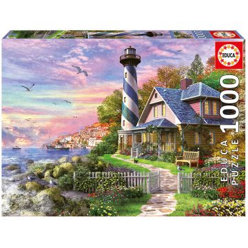 Puzzle Educa din 1000 de piese - Lighthouse at Rock Bay