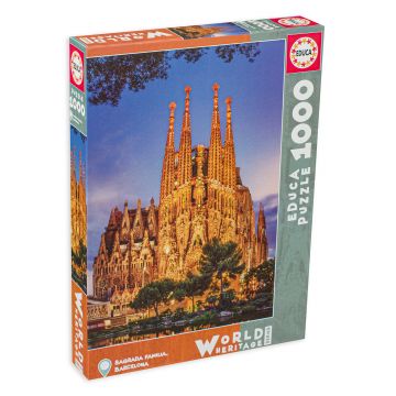 Puzzle Educa din 1000 de piese - Sagrada Familia, Barselona