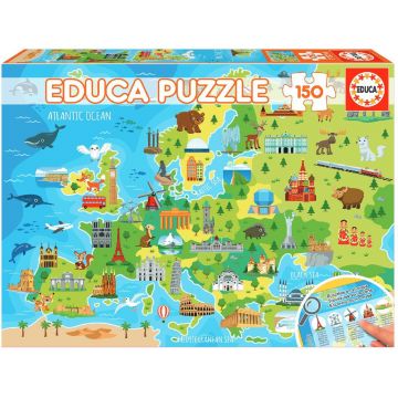 Puzzle Educa din 150 de piese - Europa Map