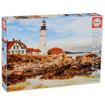 Puzzle Educa din 1500 de piese - Far pe stanci