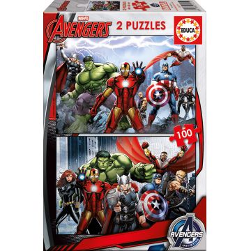 Puzzle Educa din 2 x 100 de piese - Avengers