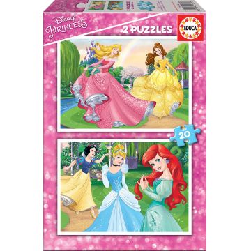 Puzzle Educa din 2 x 20 de piese - Disney Princess