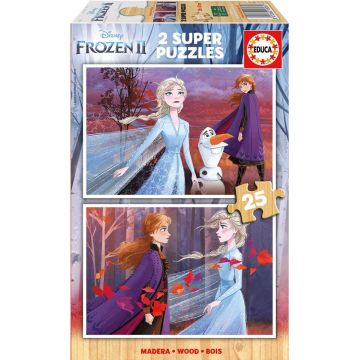 Puzzle Educa din 2 x 25 de piese - Frozen 2