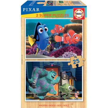 Puzzle Educa din 2 x 25 de piese - Nemo and Monsters