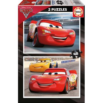 Puzzle Educa din 2 x 48 de piese - Cars 3, Lightning McQueen