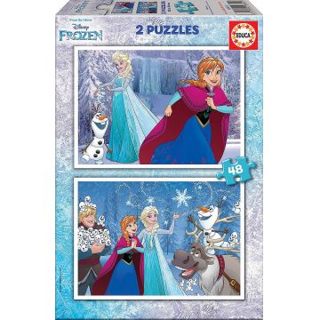 Puzzle Educa din 2 x 48 de piese - Frozen