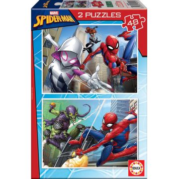 Puzzle Educa din 2 x 48 de piese - Spiderman