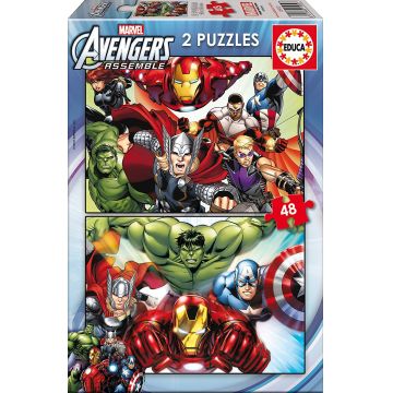 Puzzle Educa din 2 x 48 de piese - The Avenger