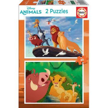 Puzzle Educa din 2 x 48 de piese - The Lion King