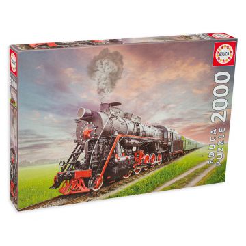Puzzle Educa din 2000 de piese - Steam Train