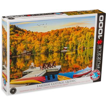 Puzzle Eurographics de 1000 piese -Lakeside Cottage, Q