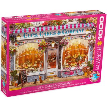 Puzzle Eurographics din 1000 de piese - Favorite Pastimes Cups, Cakes & Company