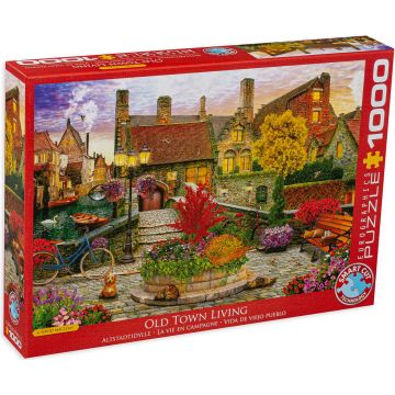 Puzzle Eurographics din 1000 de piese - Old Town Living, David Maclean