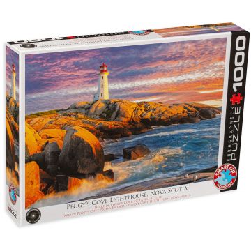 Puzzle Eurographics din 1000 de piese - Peggy’s Cove Lighthouse, Nova Scotia