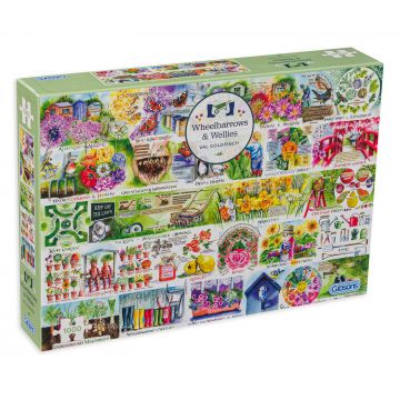 Puzzle Gibsons din 1000 de piese - Wheelbarrows & Wellies