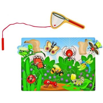 Puzzle magnetic din lemn Melissa & Doug - Cu undita si insecte