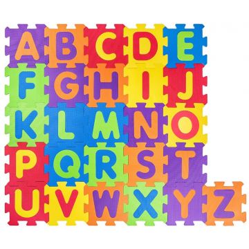 Puzzle moale pentru podea Woody cu spuma EVA - Alfabet englezesc
