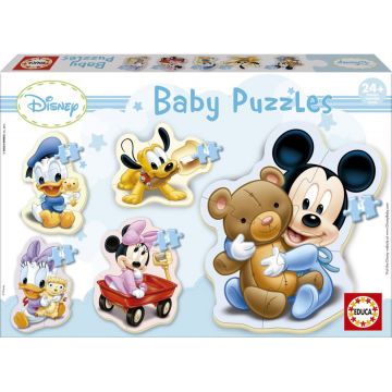 Puzzle pentru bebelus Educa 5 in 1 - Baby Mickey Mouse