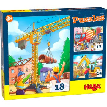 Puzzle pentru copii 3 in 1 Haba - Santiere