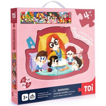 Puzzle pentru copii Toi World 4 in 1 - Gradinita