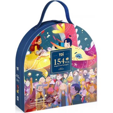 Puzzle pentru copii Toi World - Dragoni si copii, 154 piese