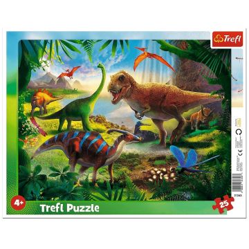 Puzzle pentru copii Trefl din 25 de piese - Dinozauri