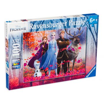 Puzzle Ravensburger din 100 XXL de piese - Frozen 2, Magia padurii