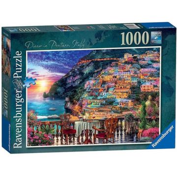 Puzzle Ravensburger din 1000 de piese - Cina in Positano, Italia