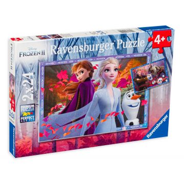 Puzzle Ravensburger din 2 x 24 de piese - Aventura in Regatul de gheata 2