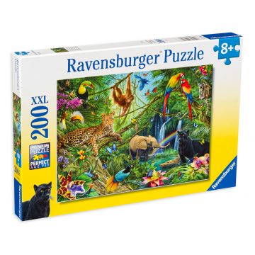 Puzzle Ravensburger din 200 XXL de piese - Animale in jungla