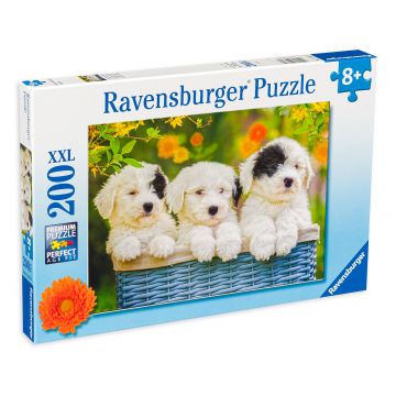 Puzzle Ravensburger din 200 XXL de piese - Catelusi pufosi