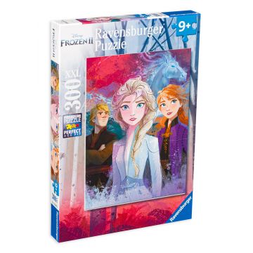 Puzzle Ravensburger din 300 XXL de piese - Frozen 2, Elsa, Anna si Kristoff