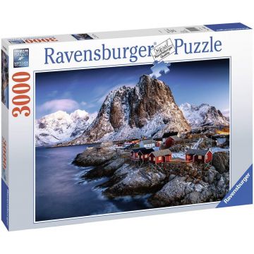 Puzzle Ravensburger din 3000 de piese - Hamnoy Lofoten, Norvegia