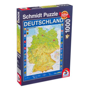 Puzzle Schmidt din 1000 de piese - Map of Germany