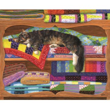 Puzzle SunsOut din 1000 de piese - Linda Elliott, Quilt Cupboard