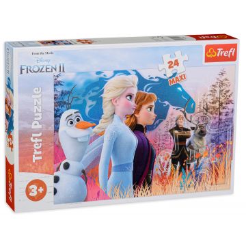 Puzzle Trefl din 24 de piese maxi - Regatul de gheata 2, Calatoria magica