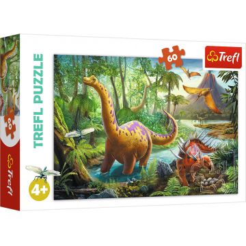 Puzzle Trefl din 60 de piese - Migratia dinozaurilor
