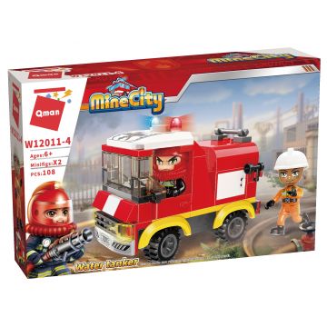 Set constructie Qman Mine City - Camion de pompieri