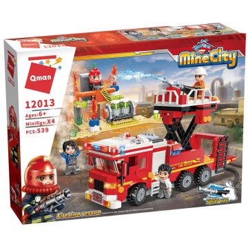 Set constructie Qman Mine City - Serviciul de Pompieri si Salvare