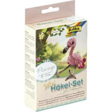 Set creativ de crosetat cu un carlig Folia - Flamingo