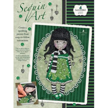 Set creativ KSG Crafts Sequin Art Gorjuss - Arta cu paiete, Esarfa