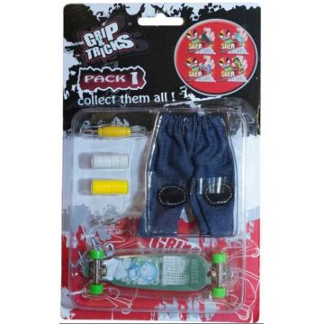 Set jucarii pentru degete Grip&Trick - Long Board, turcoaz