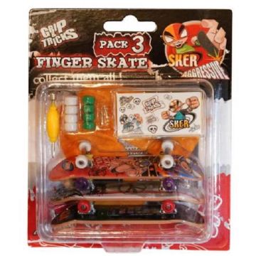 Set jucarii pentru degete Grip&Trick - Skateboard, 3 bucati