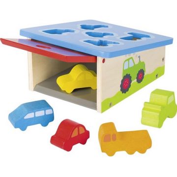 Joc de sortare din lemn Goki - Vehicule