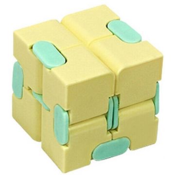 Jucarie antistres Poppit Fidget Infinity - Cubulet, galben