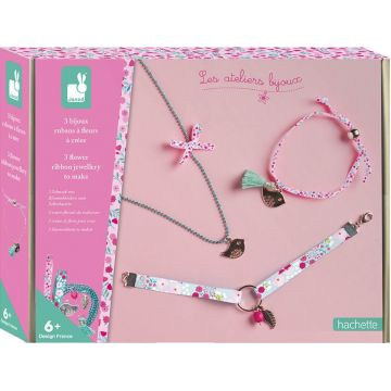 Kit de confectionare bijuterii Janod - Cu panglici colorate