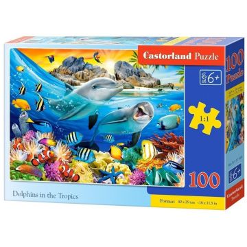 Puzzle Castorland din 100 de piese - Delfini